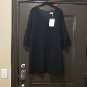 BLACK Cocktail/Party Dress w/Bell Sleeves Sz. L